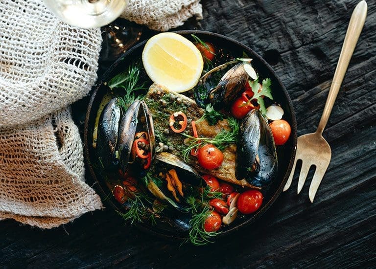 BARRAMUNDI & MUSSELS